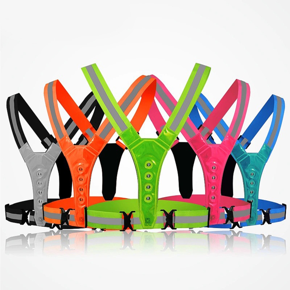 Cycling Gear In Winter - Chaleco de seguridad LED ajustable para
