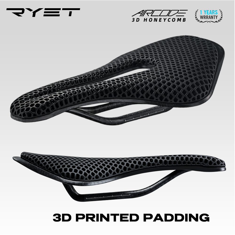 Carbon Fiber Saddle - RYET-sillín de bicicleta con estampado 3D,
