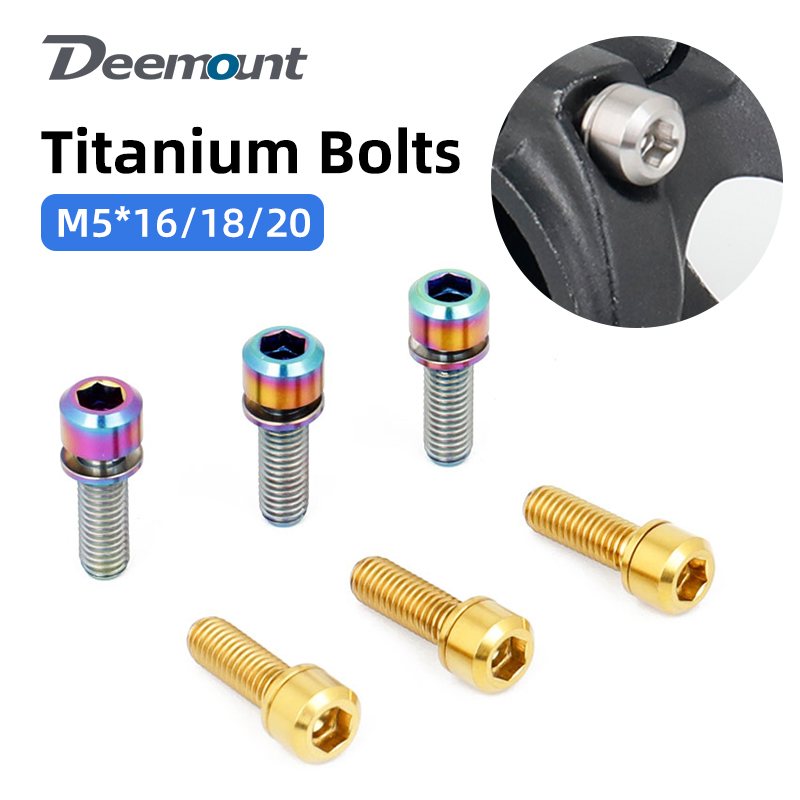 Cycling Gear Parts - 6 tornillos de titanio M5x16/18/20mm con