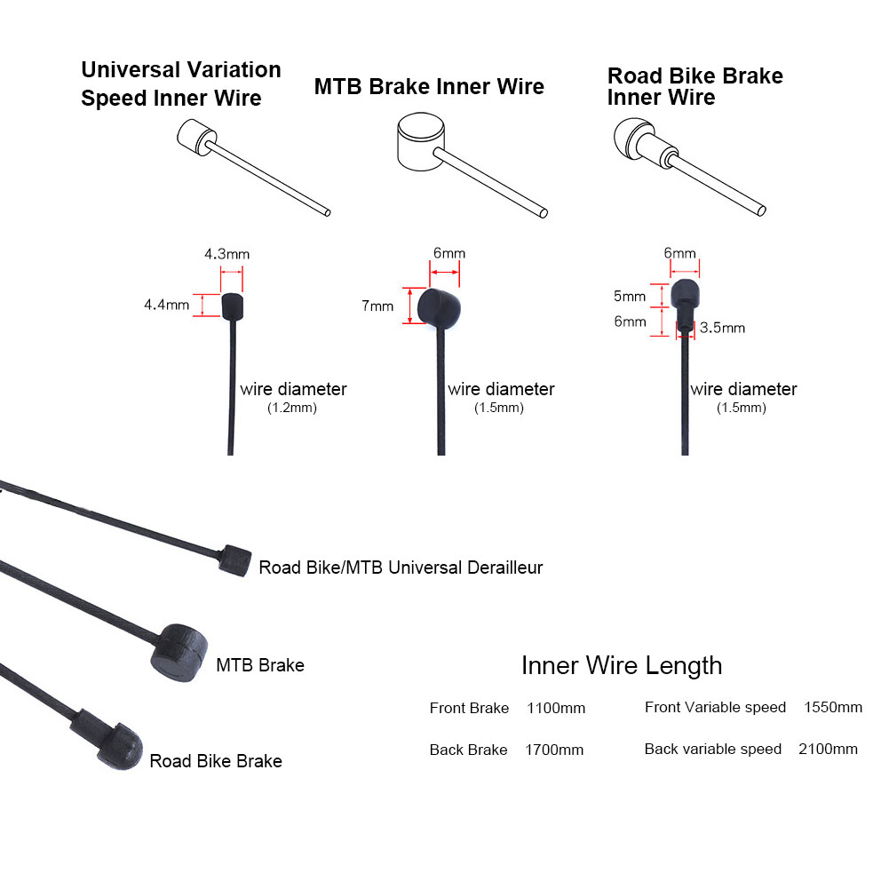 Juego de cables de freno de en - Cycling Gear Parts reseña y precio