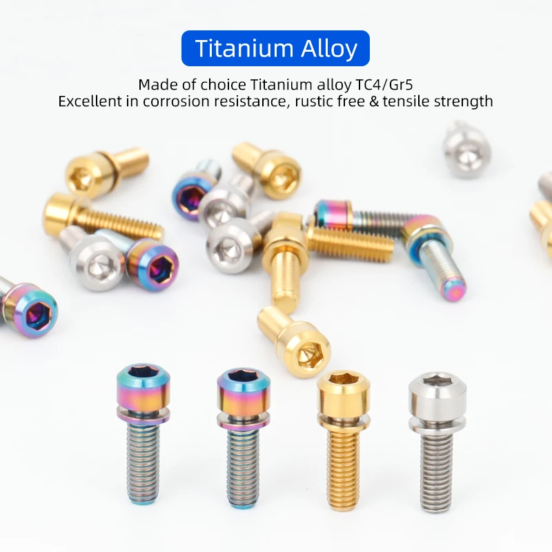6 tornillos de titanio M5x16/1 - Cycling Gear Parts reseña y precio